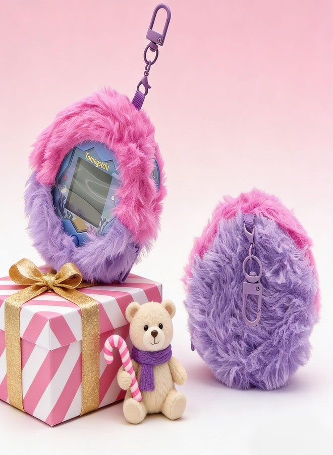 xcivi Protective Cover Compatible with Tamagotchi Paradise, Soft and Fluffy Protective Cover, Accessories for Tamagotchi Paradise (Purple) - Image 1