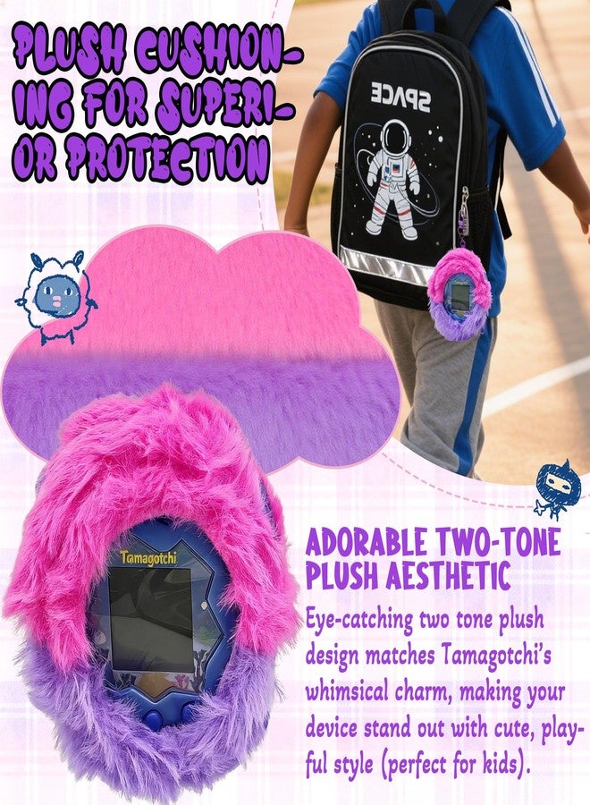 xcivi Protective Cover Compatible with Tamagotchi Paradise, Soft and Fluffy Protective Cover, Accessories for Tamagotchi Paradise (Purple) - Image 4