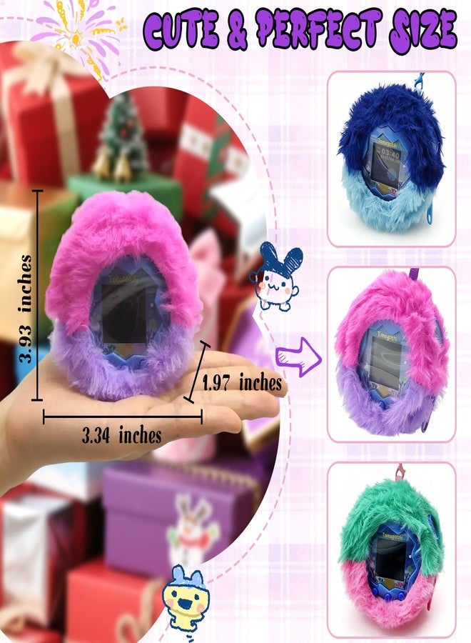 xcivi Protective Cover Compatible with Tamagotchi Paradise, Soft and Fluffy Protective Cover, Accessories for Tamagotchi Paradise (Purple) - Image 2
