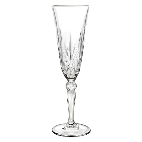 RCR 25600020006 Melodia Crystal Champagne Flutes Glasses, 160 ml, Set of 6 - Image 4