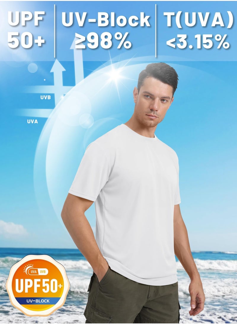 VUCATIN Men Women UPF 50+ Sun Protection Short Sleeve Tees for Summer Breathable and Quick-Drying Round Neck Clothing Sports Outdoor Sun Protection Short Sleeves T-Shirt  - Image 2