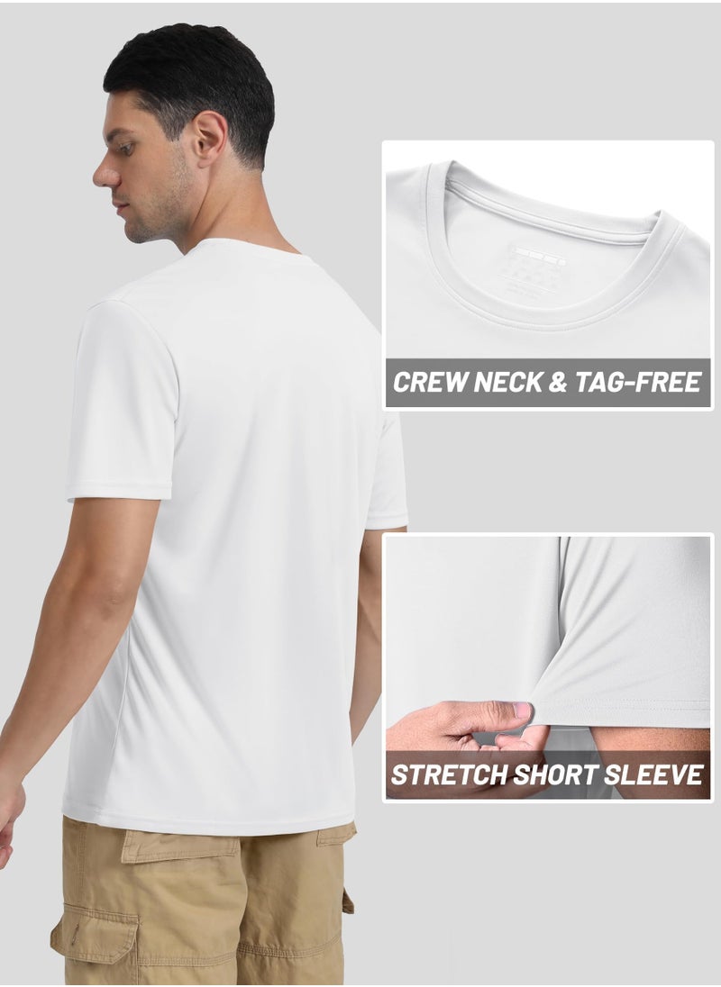 VUCATIN Men Women UPF 50+ Sun Protection Short Sleeve Tees for Summer Breathable and Quick-Drying Round Neck Clothing Sports Outdoor Sun Protection Short Sleeves T-Shirt  - Image 5