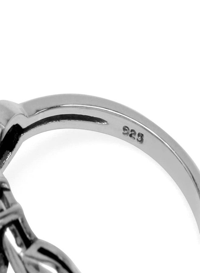 Silvershake 1.5 ct Natural 8X6mm Oval Black Onyx Stone 925 Sterling Silver Celtic Knot Solitaire Ring Jewelry Size 6.5 - Image 4