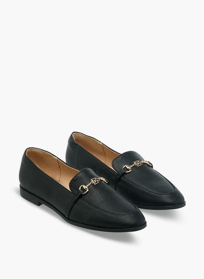 Flora Bella By Shoexpress Women Textured Slip-On Loafers - Image 1