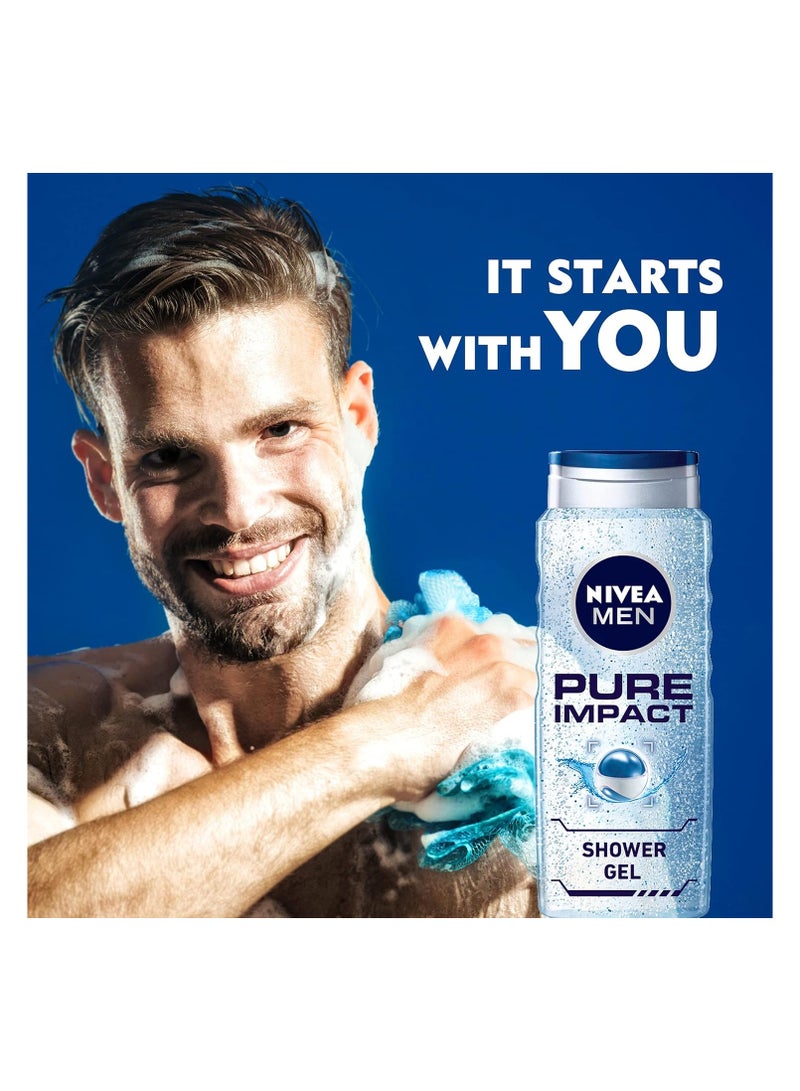 Nivea Pure Impact Shower Gel 500ml - Image 2