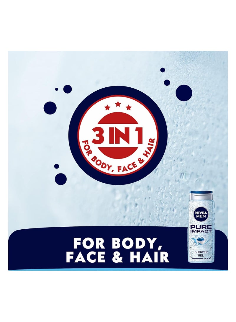 Nivea Pure Impact Shower Gel 500ml - Image 3