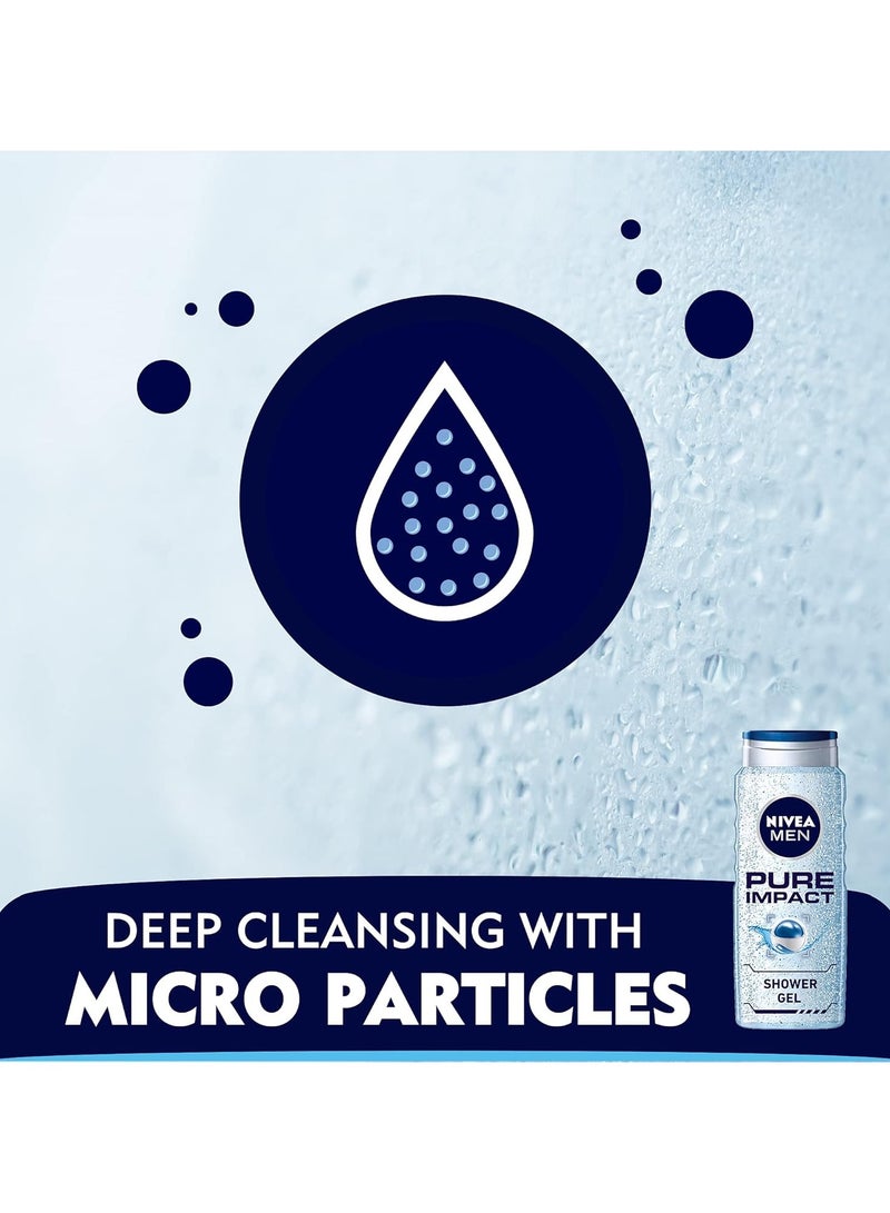 Nivea Pure Impact Shower Gel 500ml - Image 4