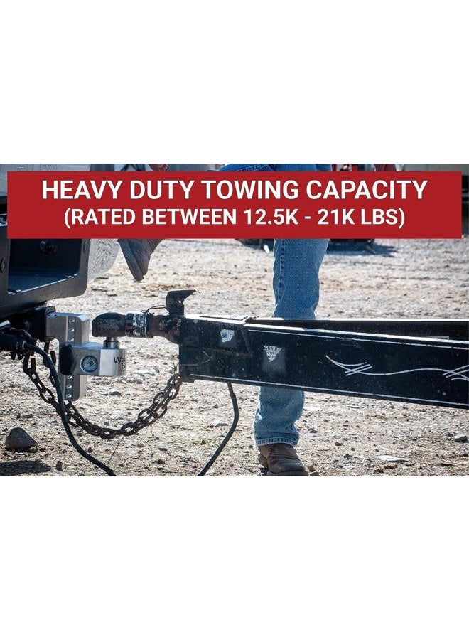 Weigh Safe WS6-2.5-BA 6" Drop Hitch, 2.5" Receiver 18,500 LBS GTW - Adjustable Aluminum Trailer Hitch Ball Mount w/Built-in Scale, 2 Stainless Steel Tow Balls, Keyed Lock, Lifetime Gauge Warranty - Image 4