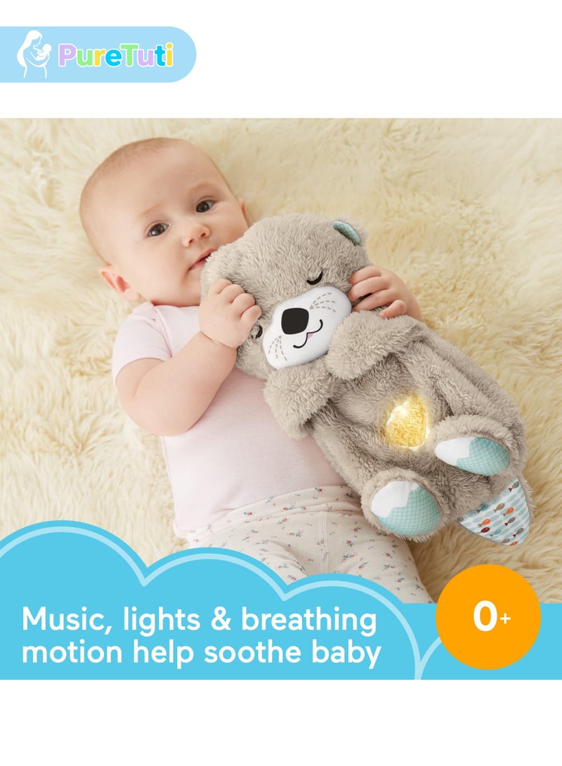 PureTuti Bear Plush Sleep Soother Toy with Music Lights & Breathing Motion, Machine Washable and Portable Baby Toy for Newborns 0+ Months, 4 AA Natteries Need (No Batterises Include)Newborn must haves,Nursery - Image 4
