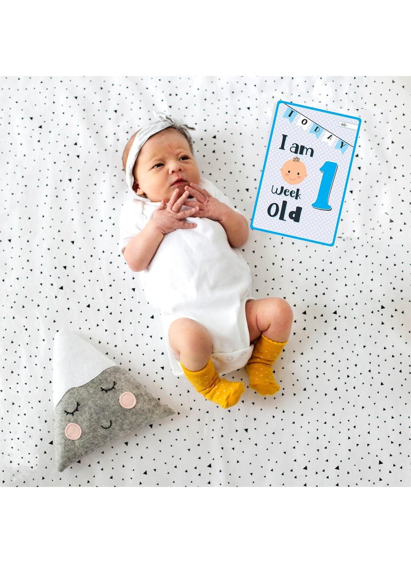 Bookworm Bookworm Baby Milestone Cards for Boys Colorful & Cute Designs (Total 36 Cards)  - Image 4