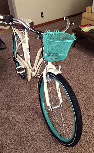 BIRIA Basket with Hooks Green, Front, Removable, Children Wire mesh Small Kids Bicycle Basket, New, Green - Image 5