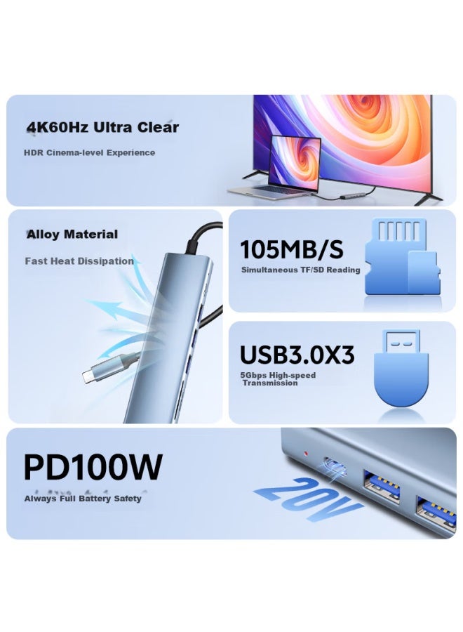 Ult-unite Type-c Docking Station Usb-c To Hdmi 4k Projection Pd 100w Universal For Apple 16macbook Huawei Xiaomi Notebook Ipad Splitter Sd/tf Dock - Image 2