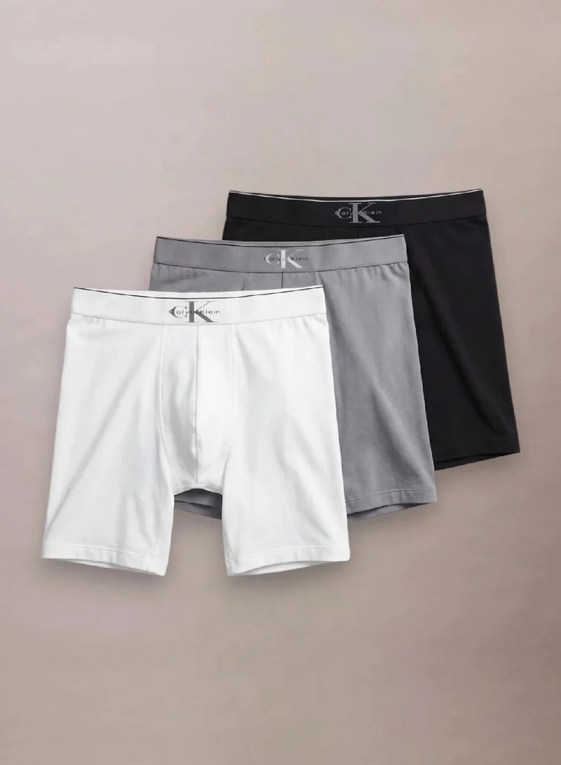 3-pack Graphic Monogram Cotton Stretch Boxer Briefs