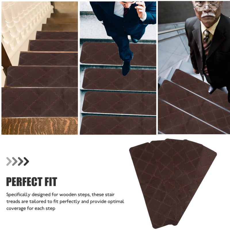 5pcs Stair Tread Self-adhesive Indoor Carpet Stair Tread Stair Runner Rug Stair Carpet - Image 2