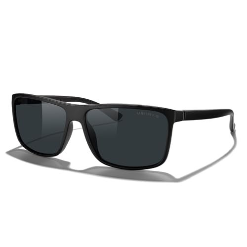 MERRY'S Rectangular Polarized Sports Sunglasses for Men Women Cycling Driving Fishing UV400 Protection S8225 - Image 1