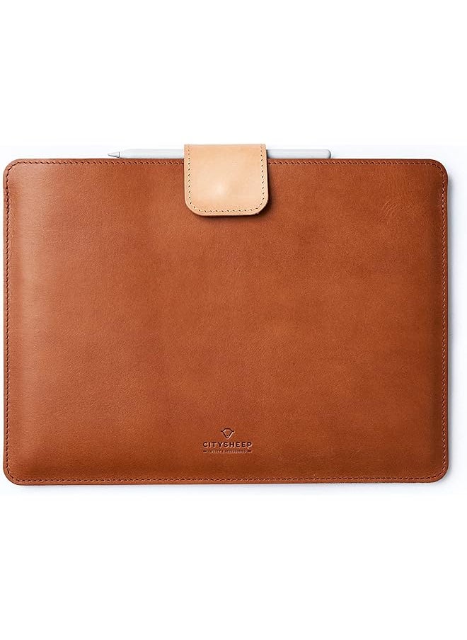 erorex - Ipad Pro 12.9 Inch Sleeve Real Leather Ipad Case Cover Bag Padded With Natural Wool Felt Ipad Protective Sleeve Leather Bag Fits Smart Folio Magic Smart Keyboard Pencil Holder. - Image 1