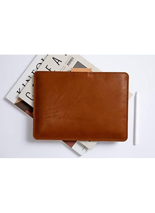 erorex - Ipad Pro 12.9 Inch Sleeve Real Leather Ipad Case Cover Bag Padded With Natural Wool Felt Ipad Protective Sleeve Leather Bag Fits Smart Folio Magic Smart Keyboard Pencil Holder. - Image 1