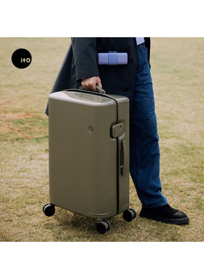 Ito Luggage Pistachio2 Suitcase, Large Capacity Trolley Case For Men And Women, Carry-on Luggage, Plain Gray, 20 Inches - Image 3