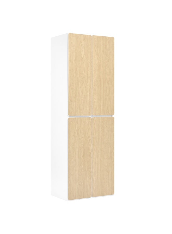 ebb & flow Modern Beige Bedroom Wardrobe – 181 × 42 × 60 cm, Spacious Storage Cabinet with Hanging Rail and Shelves, Particle Board - Image 2