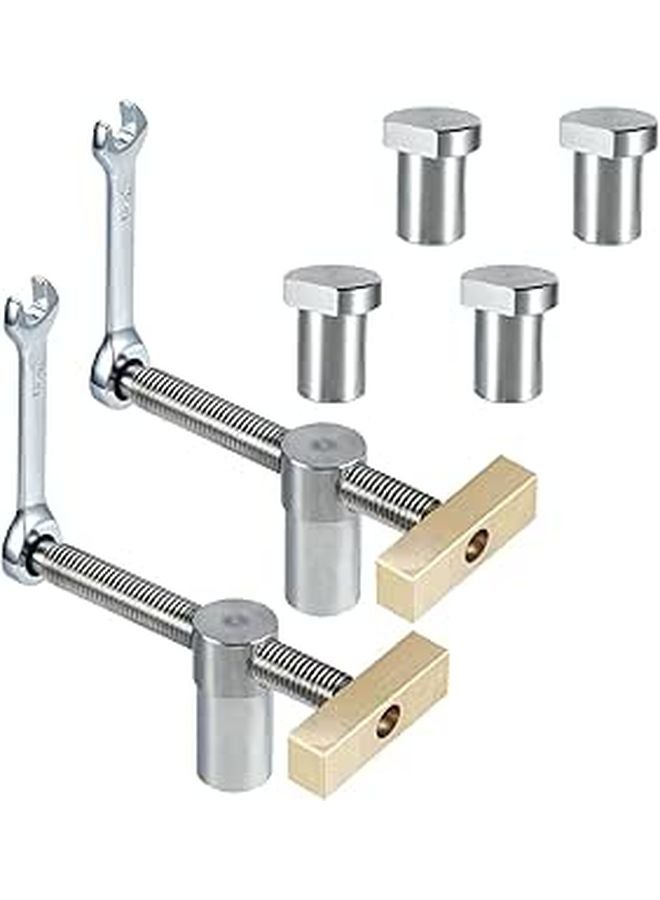 4Pcs Bench Dog And Screw Clamp Set With 2Pcs Stainless Steel Woodworking Vise - Image 1
