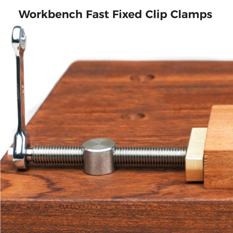 4Pcs Bench Dog And Screw Clamp Set With 2Pcs Stainless Steel Woodworking Vise - Image 3