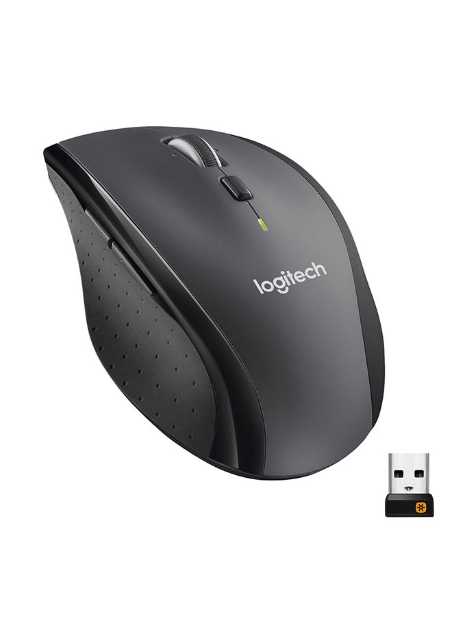 Logitech M705 Marathon Wireless Mouse, 2.4 GHz With USB Unifying Mini-Receiver, 1000 DPI Laser Grade Tracking, 7-Buttons, Extra Thumb Buttons, 3-Year Battery Life, PC / Mac / Laptop Black - Image 1