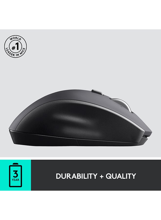 Logitech M705 Marathon Wireless Mouse, 2.4 GHz With USB Unifying Mini-Receiver, 1000 DPI Laser Grade Tracking, 7-Buttons, Extra Thumb Buttons, 3-Year Battery Life, PC / Mac / Laptop Black - Image 5