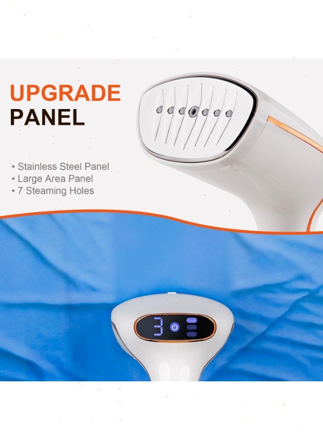 Pomefar Garment Steamer - 1200W Handheld Steamer Iron, 3 Steam Modes & 320ml Water Tank, Portable Travel Iron with Fabric Brush for Home Dorm Travel (120V) - Image 2