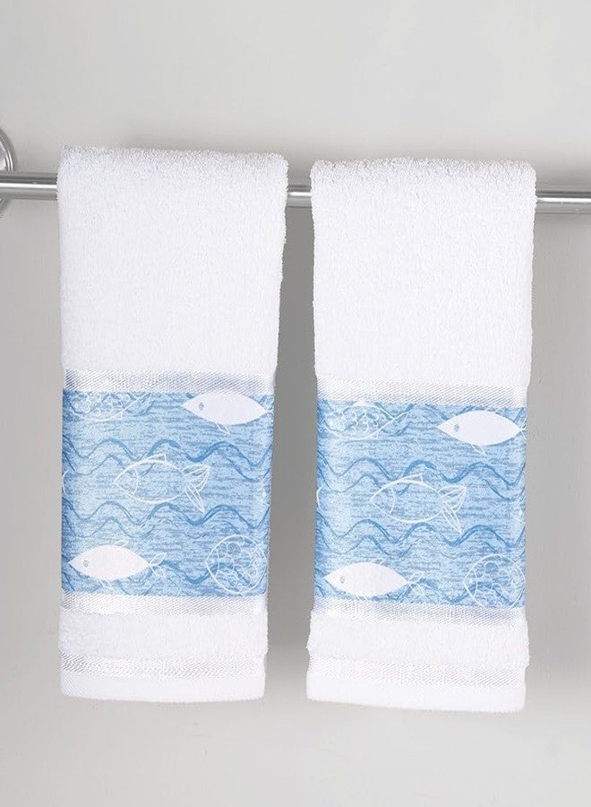 The Lakeside Collection Bluefin Bay Bathroom Collection - Set of 2 Hand Towels - Image 5