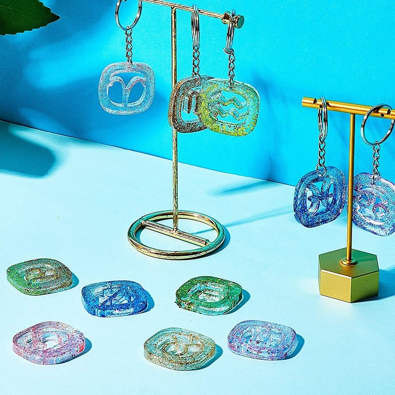 Snoogg SNOOGG ™3 Piece Set of Zodiac Sign Pendent and Keychain Holder Silicone Molds for Epoxy Resin Casting for Event, Resin Art Casting, Epoxy, Wedding,Valentine,Anniversary Gift  - Image 3