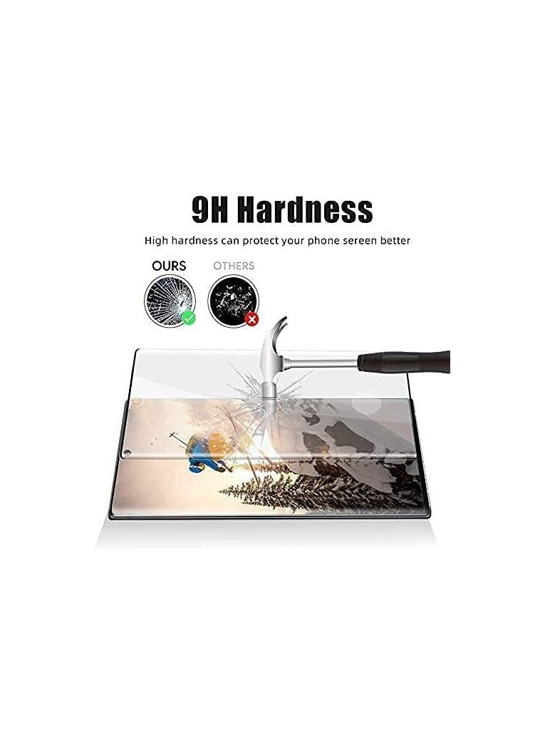 Beauenty 3 Pack Galaxy S23 Ultra Screen Protector with Camera Lens Protector, Compatible Fingerprint Unlocking, 5D Curved, 9H Hardness Scratch Resistant - Image 2