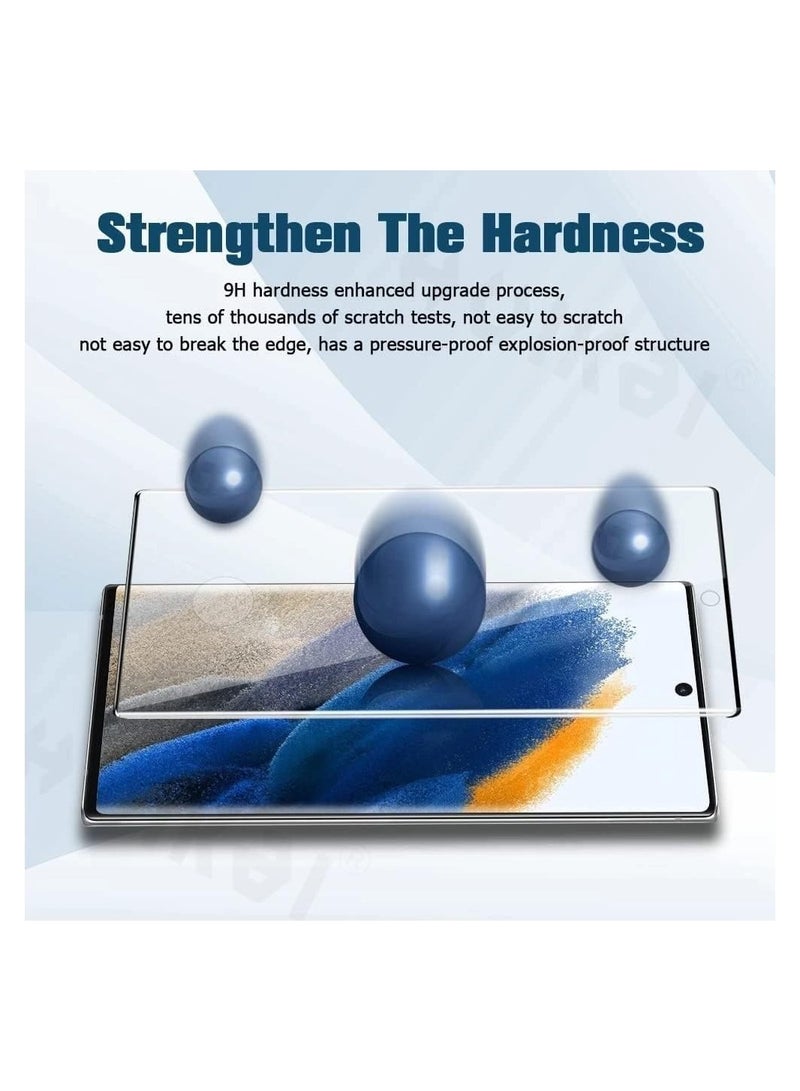 Beauenty 3 Pack Galaxy S23 Ultra Screen Protector with Camera Lens Protector, Compatible Fingerprint Unlocking, 5D Curved, 9H Hardness Scratch Resistant - Image 5