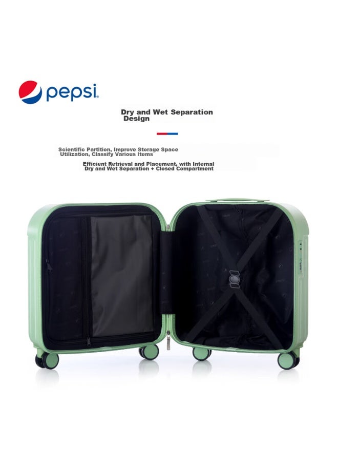 Pepsi Luggage, Carry-on Suitcase For Women, Small 20-inch Stylish Trolley Case For Men, 360-degree Wheels, Mini Business Travel Suitcase With Password Lock - Image 4