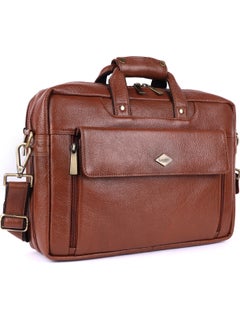 LAVERI LEATHER LAVERI Laptop Bag for Men - Leather Messenger Bag for Office - Fits up to 15 Inch Laptop - Shoulder Bag with Multiple Compartments - Executive Leather Bag for Work/Travel/Casual -2819  - Image 1