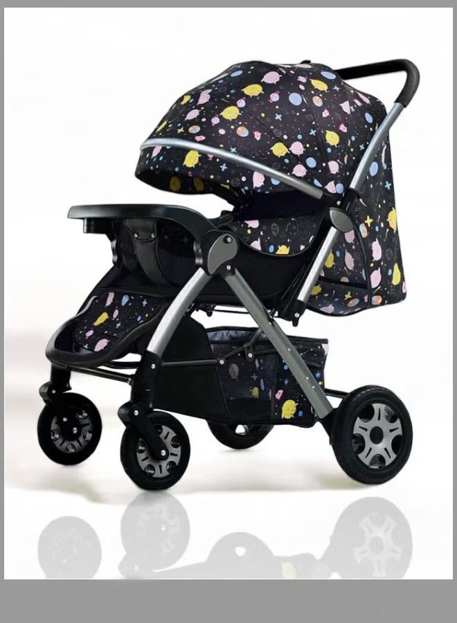 زي سي إم - هابي عربة أطفال قابلة للتحويل، سرير أطفال قابل للطي والعكس مع مقبض قابل للتعديل - Image 2