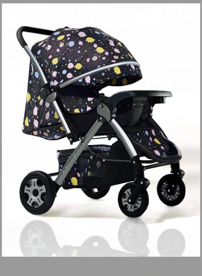 زي سي إم - هابي عربة أطفال قابلة للتحويل، سرير أطفال قابل للطي والعكس مع مقبض قابل للتعديل - Image 3