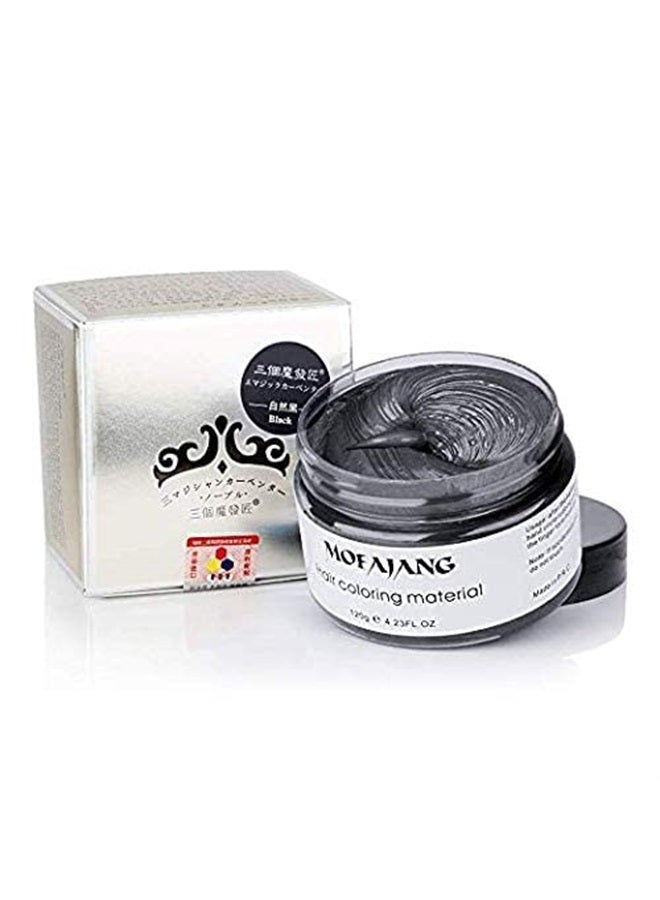 efly شمع لون الشعر المؤقت 4.23 أونصة - كريم تصفيف الشعر الفوري شمع تصفيف الشعر للحفلات وكوسبلاي سهل التنظيف (أسود) - Image 3