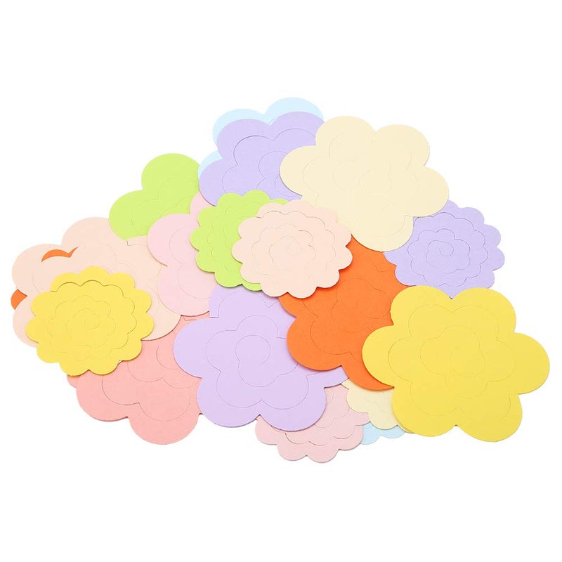 20PCS Colorful Paper Quilling Kit Flower Design Blossom Rosette Craft Supplies - Image 4