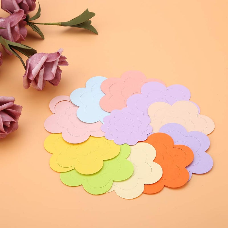 20PCS Colorful Paper Quilling Kit Flower Design Blossom Rosette Craft Supplies - Image 3