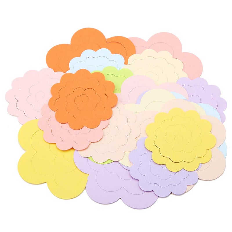 20PCS Colorful Paper Quilling Kit Flower Design Blossom Rosette Craft Supplies - Image 2
