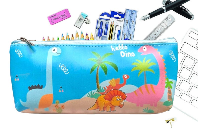 JIADA Leather Dinosaur Theme Pencil Stationery Pouch - 1 Pcs,Blue - Image 5