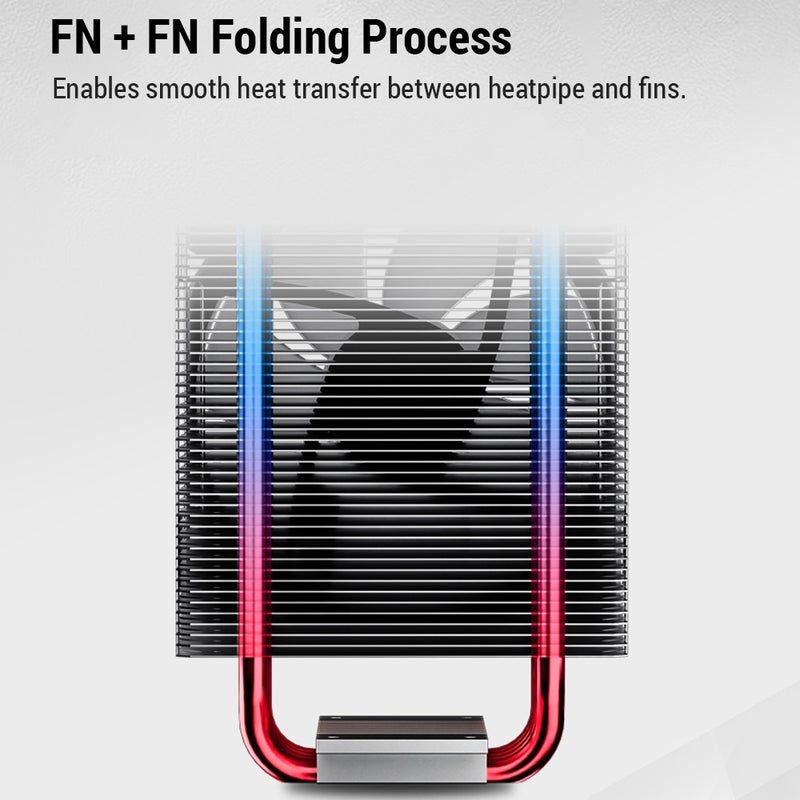 Jonsbo CR-1400 CPU Radiator Computer Tower CPU Cooler PWM 4Pin Fan 4 Heat Pipes 5V ARGB Tower CPU Cooling Fan - Image 4