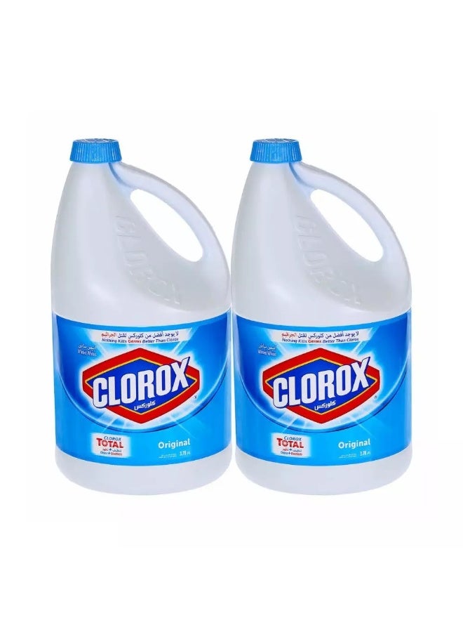 Clorox Original Household Cleaner and Disinfectant Liquid Bleach- 2X3.78Ltrs