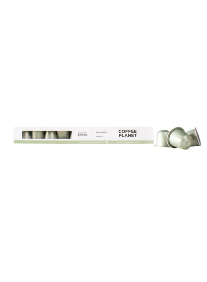 Coffee Planet Brazil Coffee Capsules – 10 Capsules