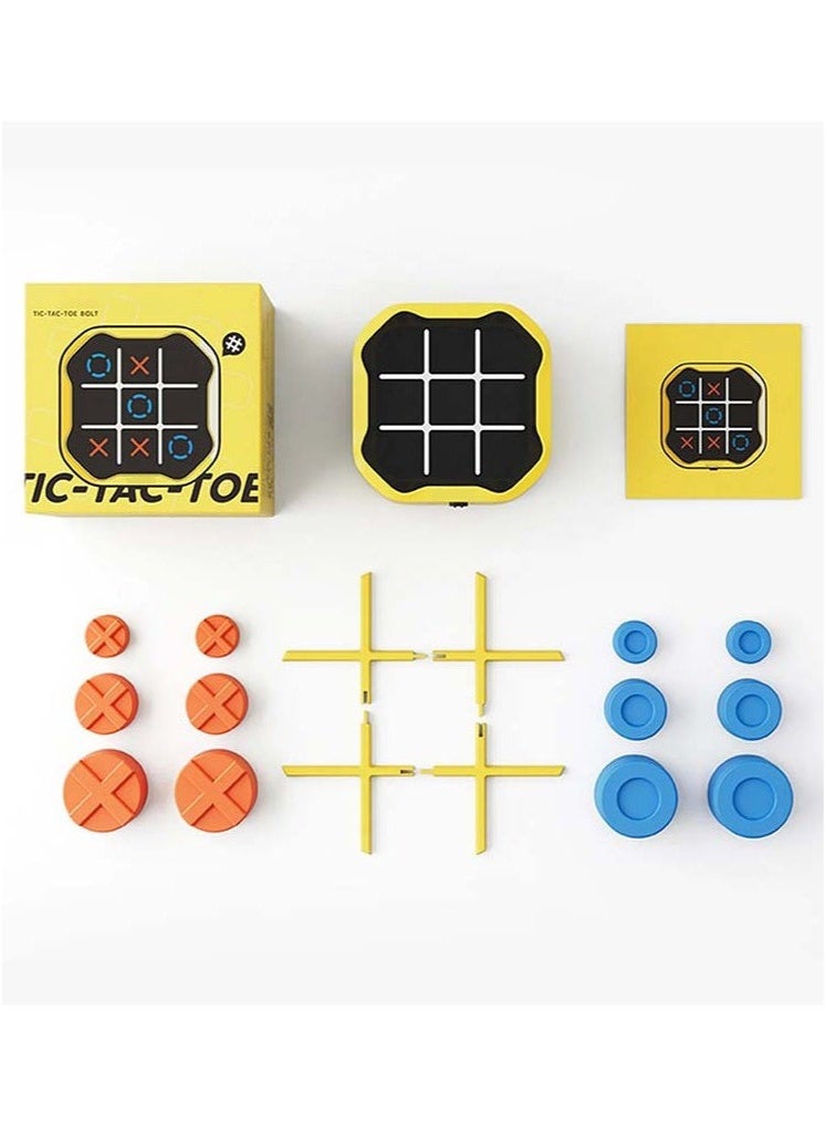 Tic Tac Toe Bolt Board Game, 3-in-1 Portable Travel Handheld Puzzle Game Console for Memory Growth, Fidget Toys Brain Games for Kids and Adults, Birthday Gifts Family Game Night for All Ages - Image 2