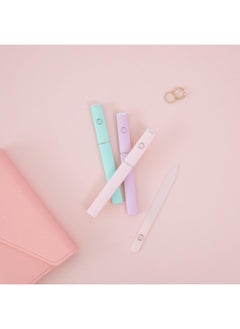 Malva Belle Malva Belle Best Crystal Glass Nail File for Women - Nail File & Travel Case - Nail File Set - Heavy Duty Nail File for Natural Nails, Gel - Professional Nail Shaper - Nail Essentials - Pink 2mm  - Image 4