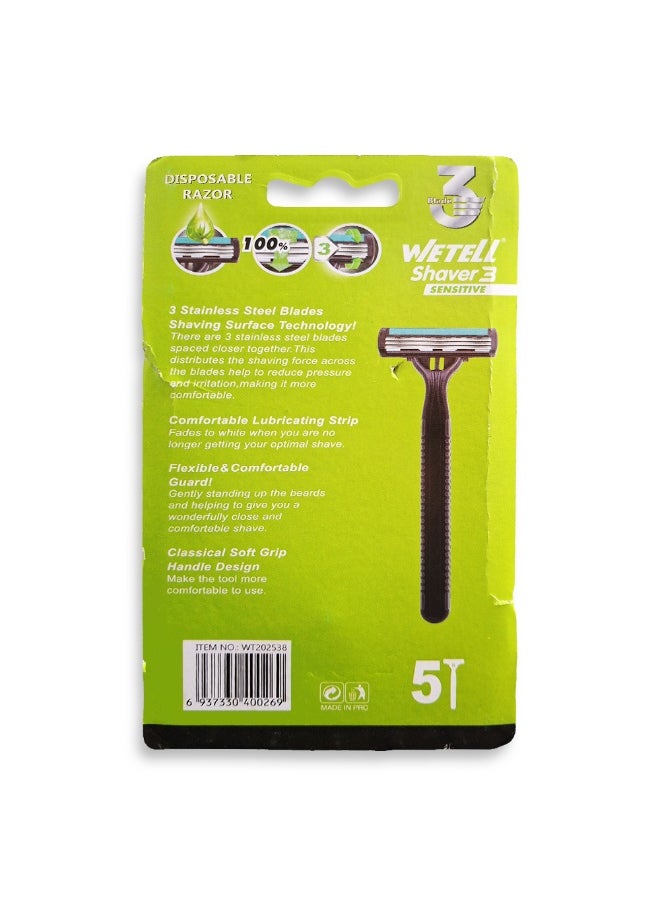 Men's 3-blade razor with a back edge for definition, a pivoting head for easier shaving and fewer cuts on the curves of the face, a soothing lubricating strip and a comfortable, non-slip handle for a smooth, close shave that lasts.