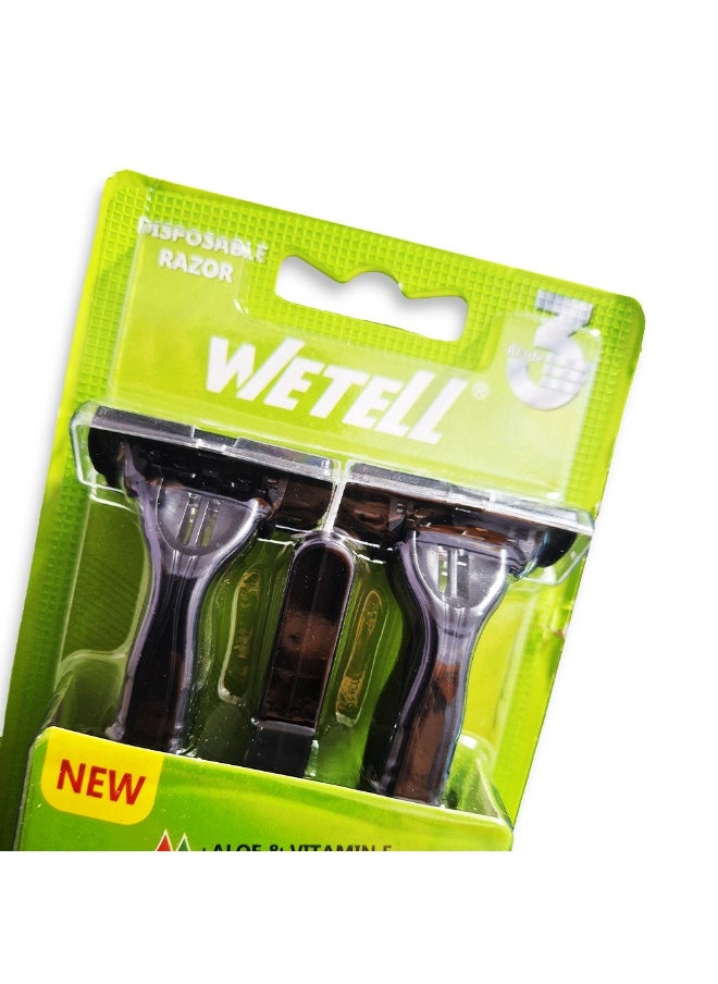 Men's 3-blade razor with a back edge for definition, a pivoting head for easier shaving and fewer cuts on the curves of the face, a soothing lubricating strip and a comfortable, non-slip handle for a smooth, close shave that lasts.