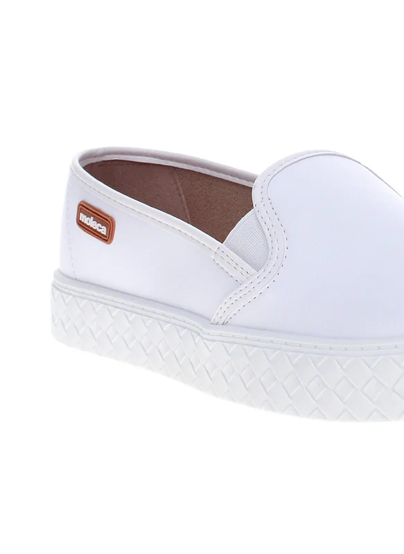 Moleca  Moleca Ladies Closed/Flat Shoes White | Made In Brazil for Women | Best Price UAE