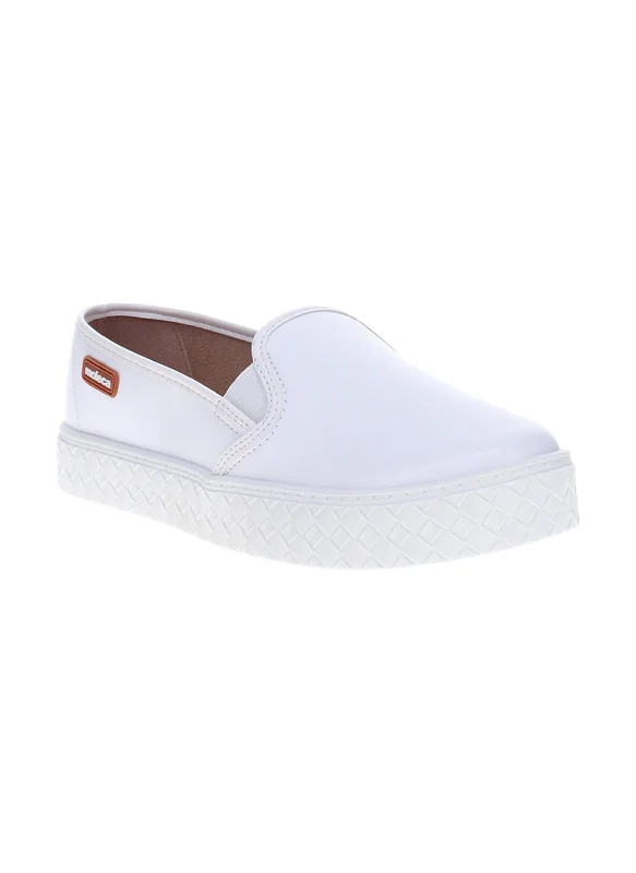 Moleca Ladies Closed/Flat Shoes White | Made In Brazil